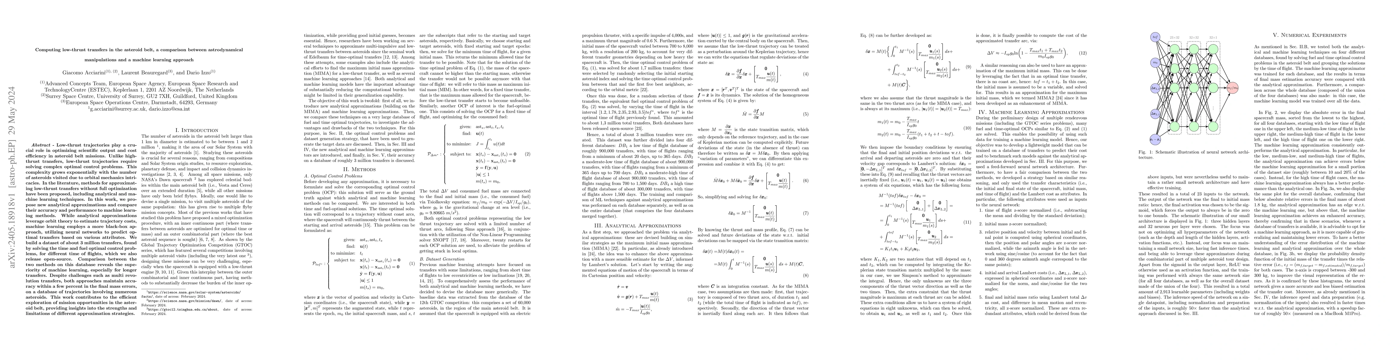 Thumbnail for Computing low-thrust transfers in the asteroid belt, a comparison
  between astrodynamical manipulations and a machine learning approach