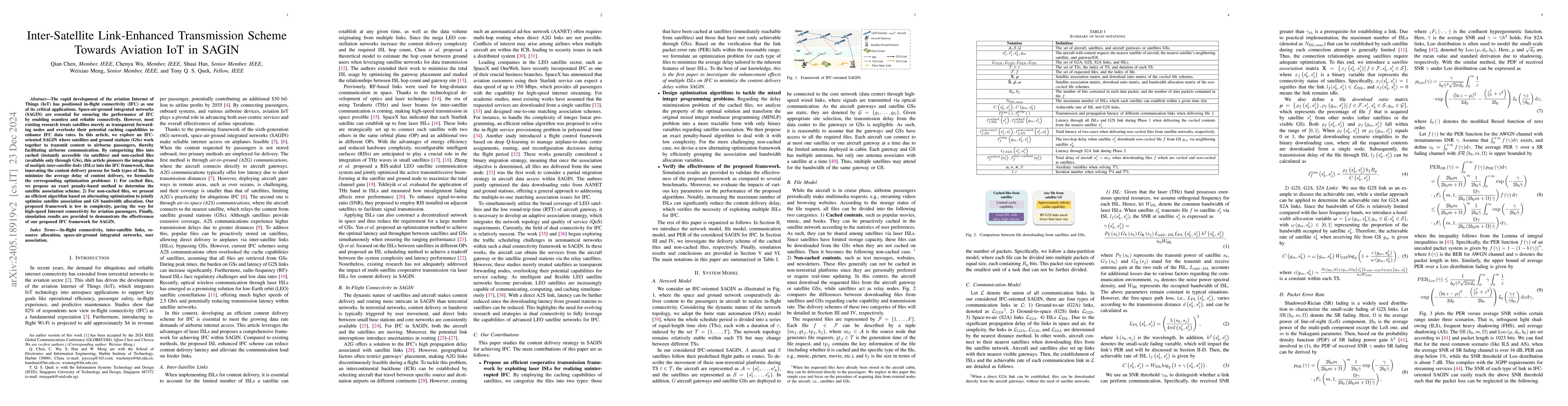 Thumbnail for Exploiting Inter-Satellite Links for In-Flight Connectivity Scheme in
  Space-Air-Ground Integrated Networks