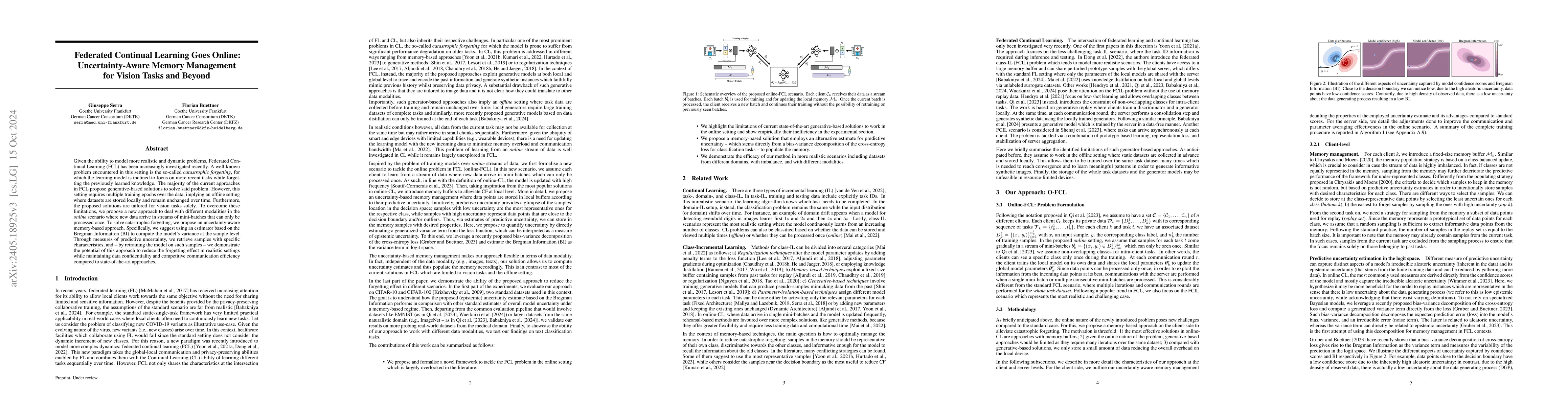 Thumbnail for Federated Continual Learning Goes Online: Leveraging Uncertainty for
  Modality-Agnostic Class-Incremental Learning