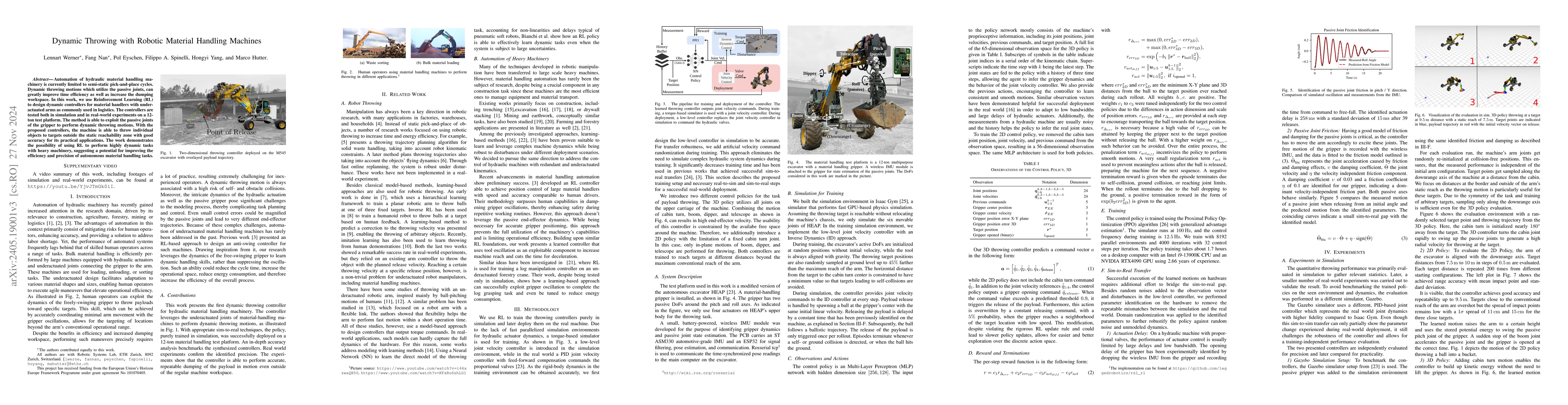 Thumbnail for Dynamic Throwing with Robotic Material Handling Machines