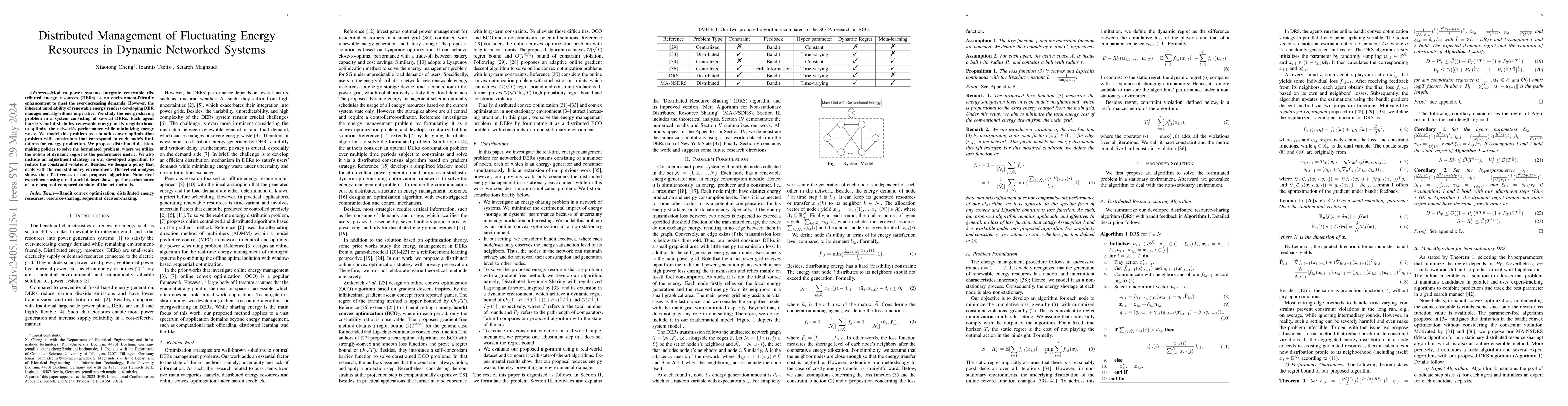 Thumbnail for Distributed Management of Fluctuating Energy Resources in Dynamic
  Networked Systems