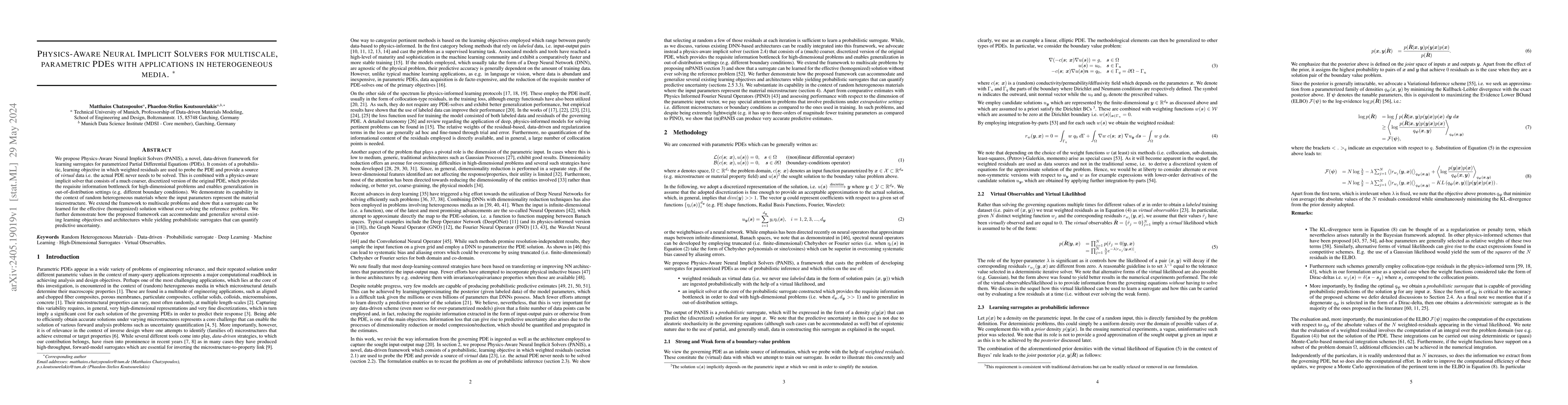 Thumbnail for Physics-Aware Neural Implicit Solvers for multiscale, parametric PDEs
  with applications in heterogeneous media