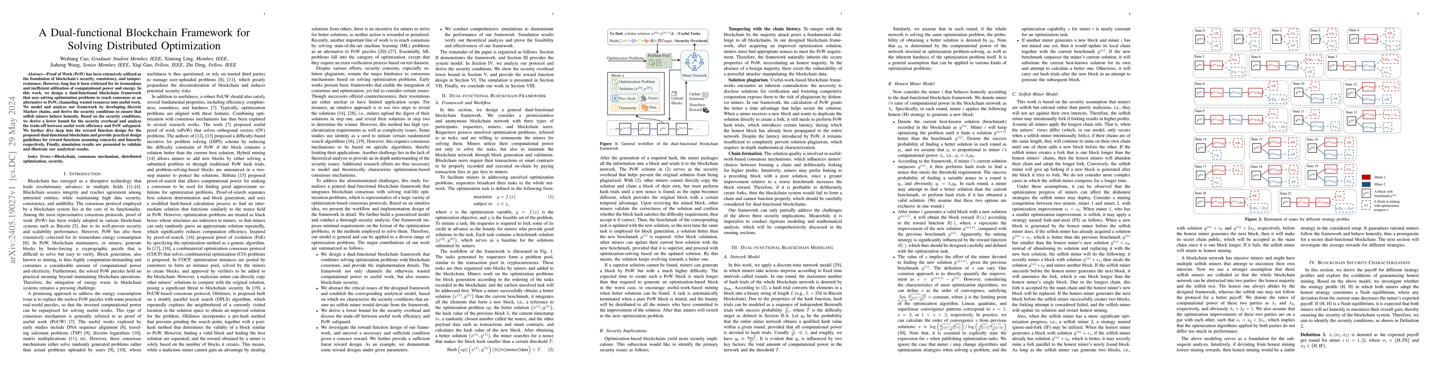 Thumbnail for A Dual-functional Blockchain Framework for Solving Distributed
  Optimization