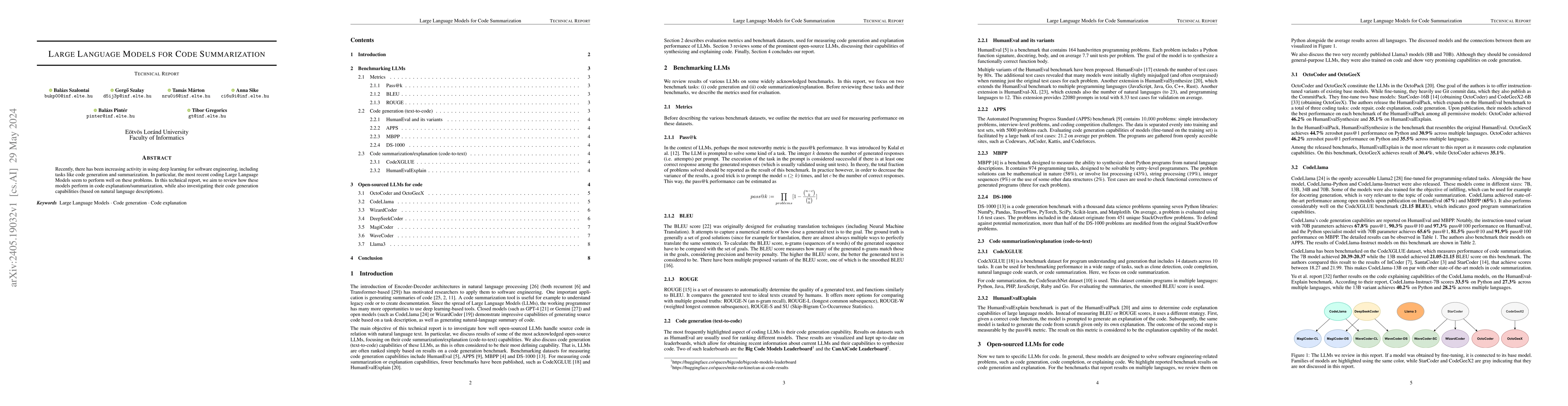 Thumbnail for Large Language Models for Code Summarization