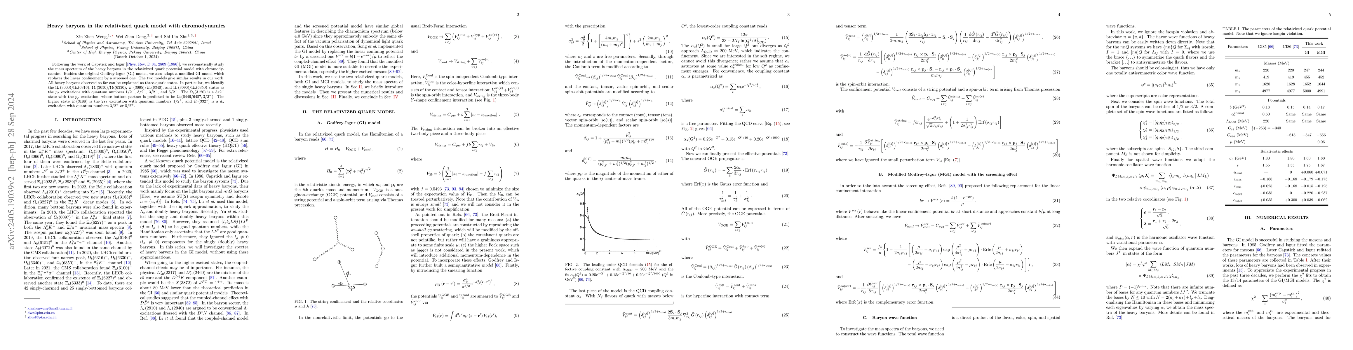Thumbnail for Heavy baryons in the relativized quark model with chromodynamics