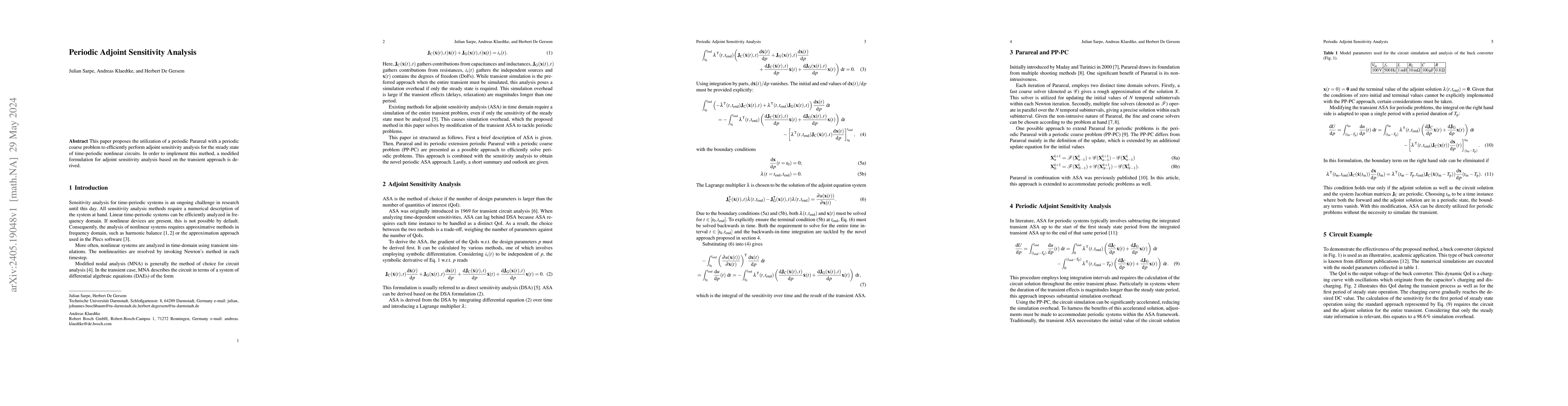 Thumbnail for Periodic Adjoint Sensitivity Analysis