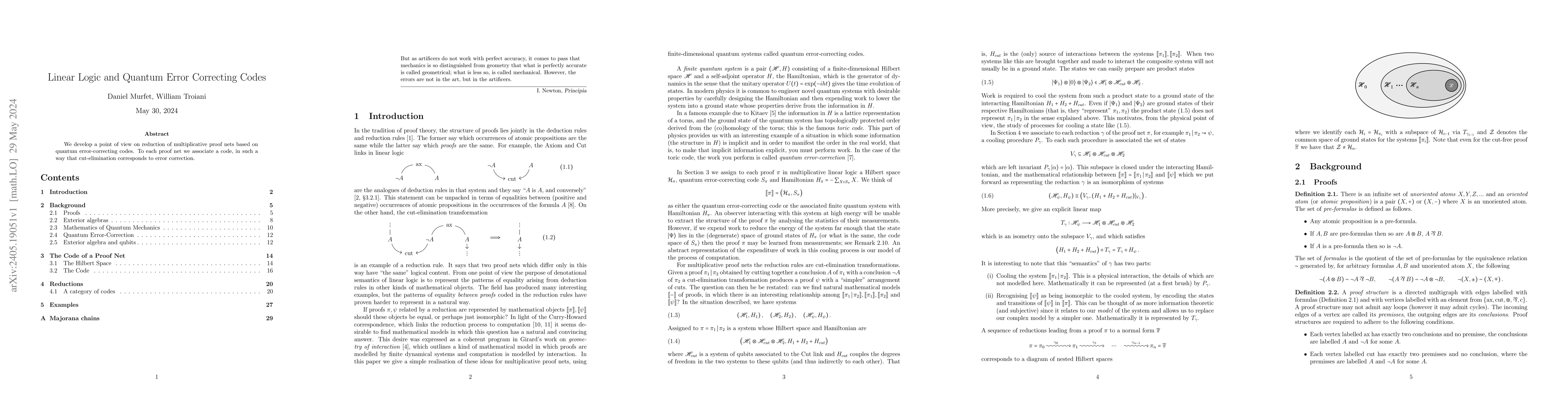 Thumbnail for Linear Logic and Quantum Error Correcting Codes