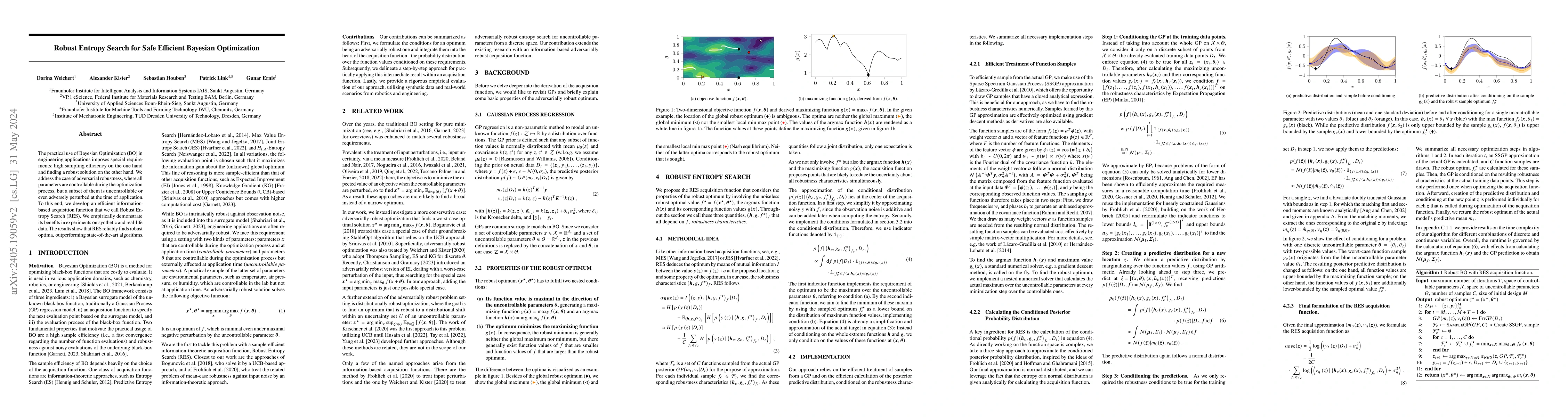 Thumbnail for Robust Entropy Search for Safe Efficient Bayesian Optimization