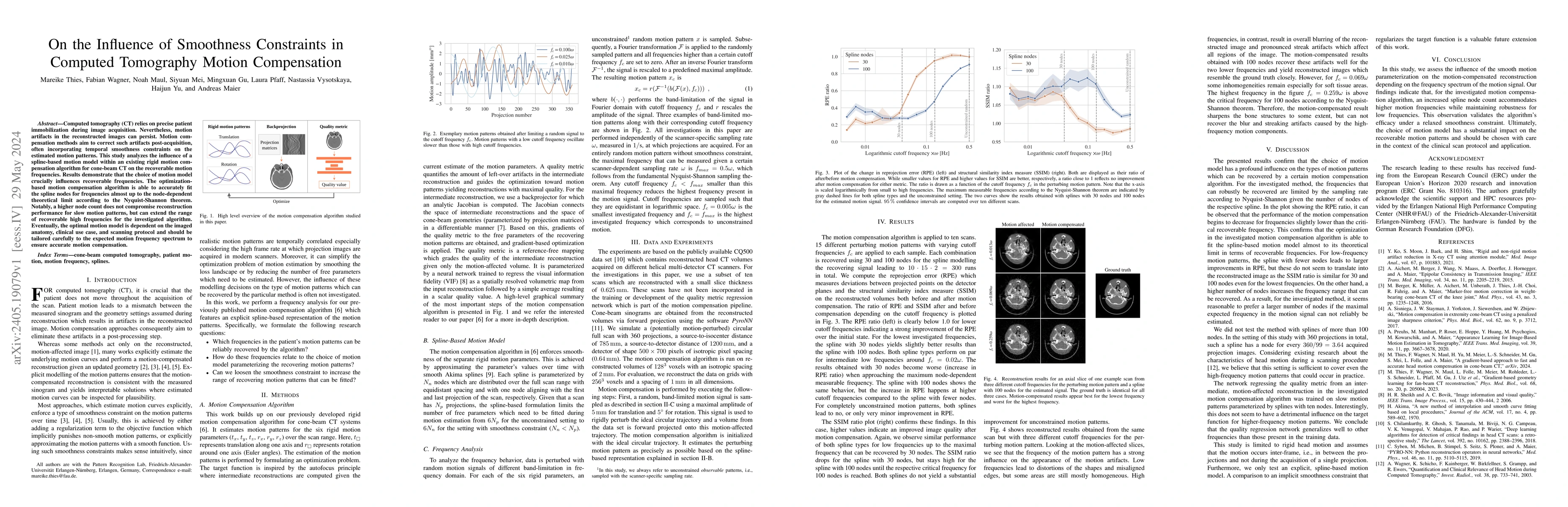 Thumbnail for On the Influence of Smoothness Constraints in Computed Tomography Motion
  Compensation