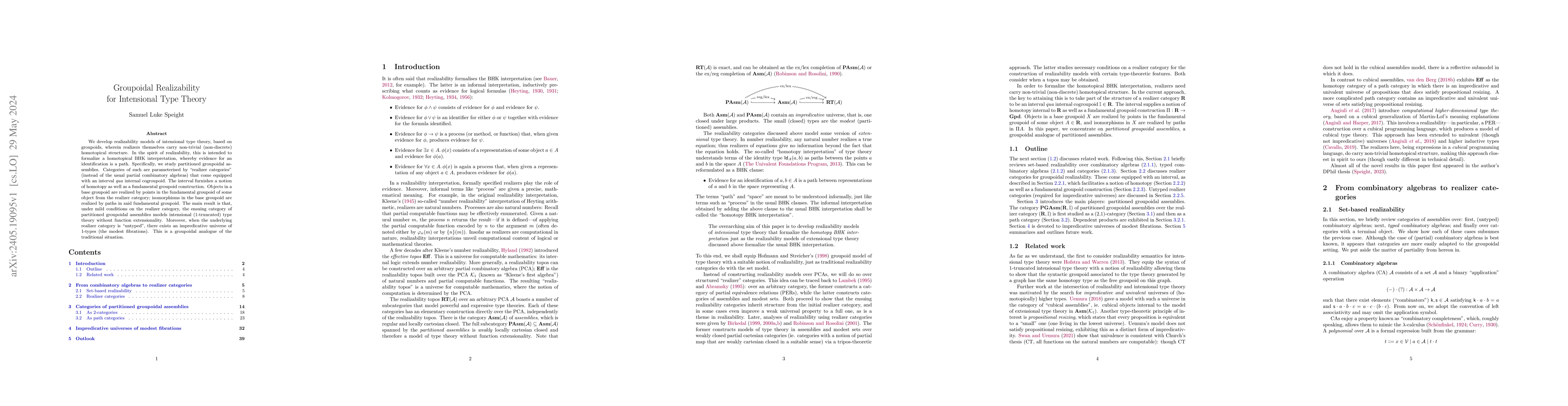 Thumbnail for Groupoidal Realizability for Intensional Type Theory