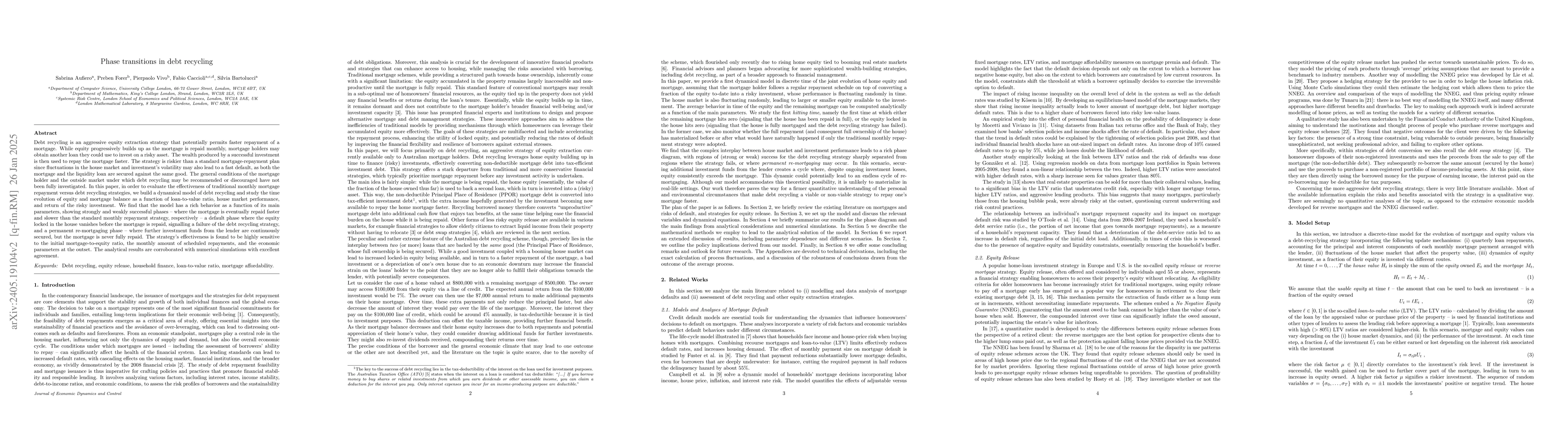 Thumbnail for Phase transitions in debt recycling