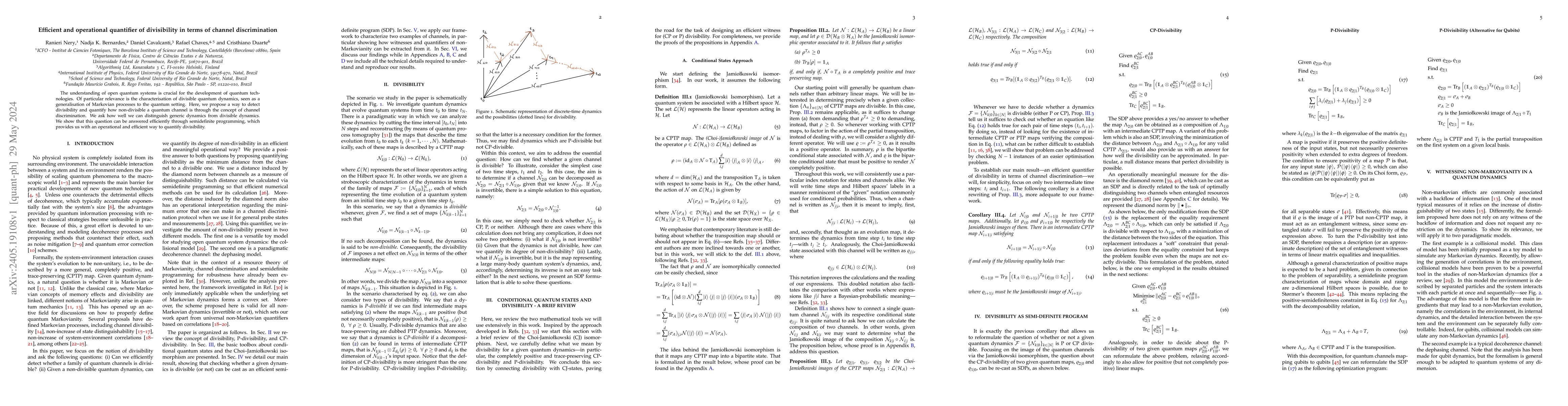 Thumbnail for Efficient and operational quantifier of divisibility in terms of channel
  discrimination