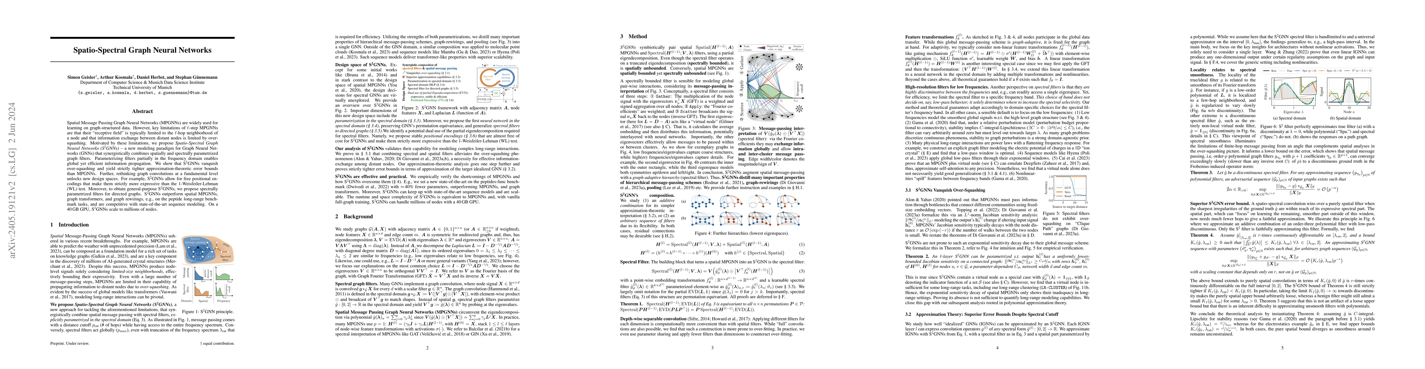 Thumbnail for Spatio-Spectral Graph Neural Networks