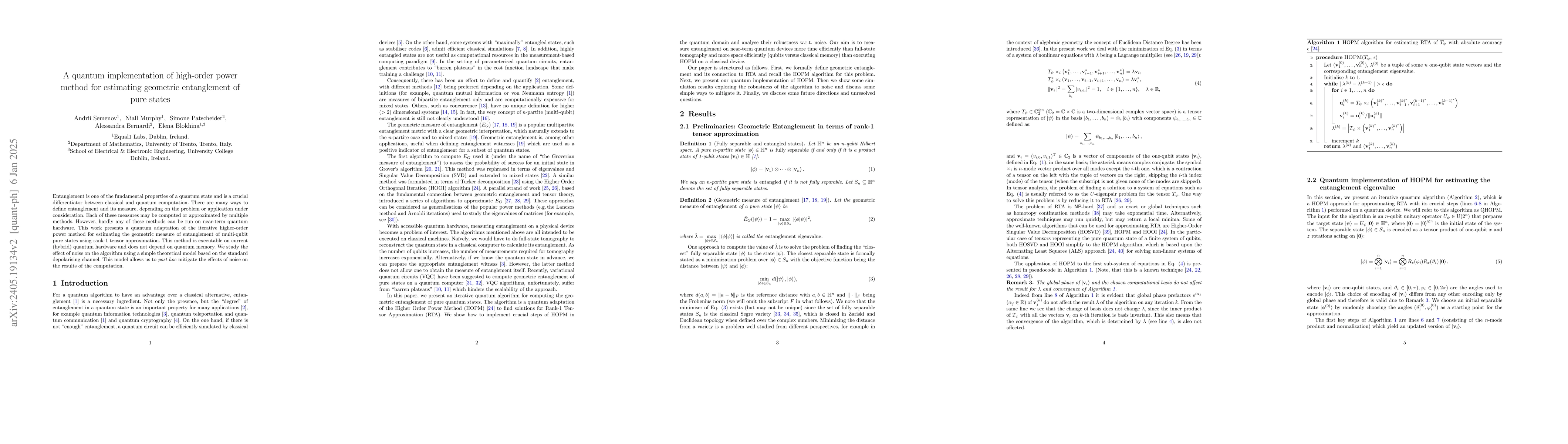 Thumbnail for A quantum implementation of high-order power method for estimating
  geometric entanglement of pure states