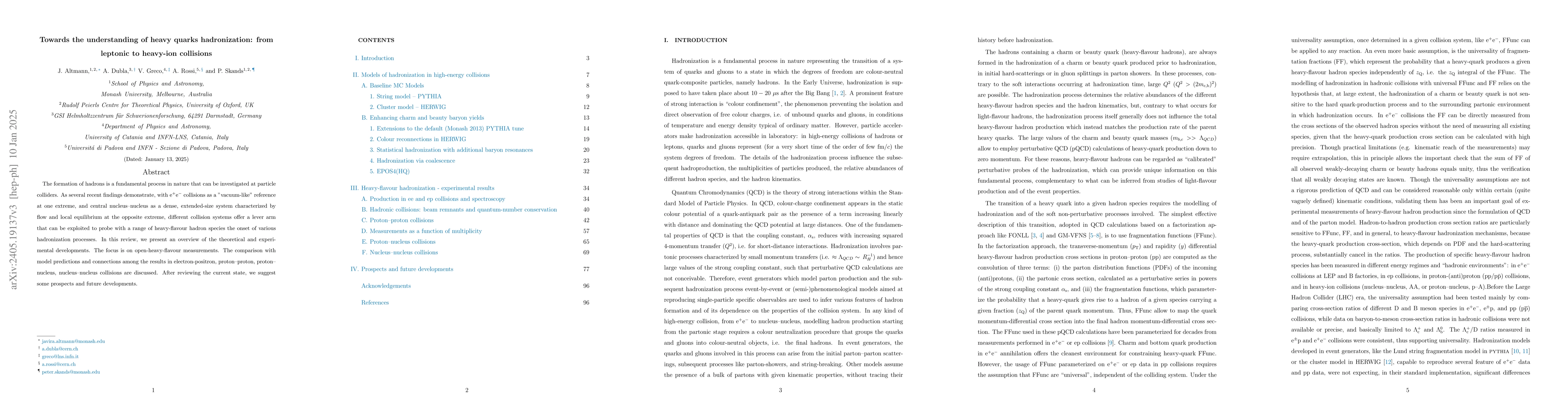 Thumbnail for Towards the understanding of heavy quarks hadronization: from leptonic
  to heavy-ion collisions