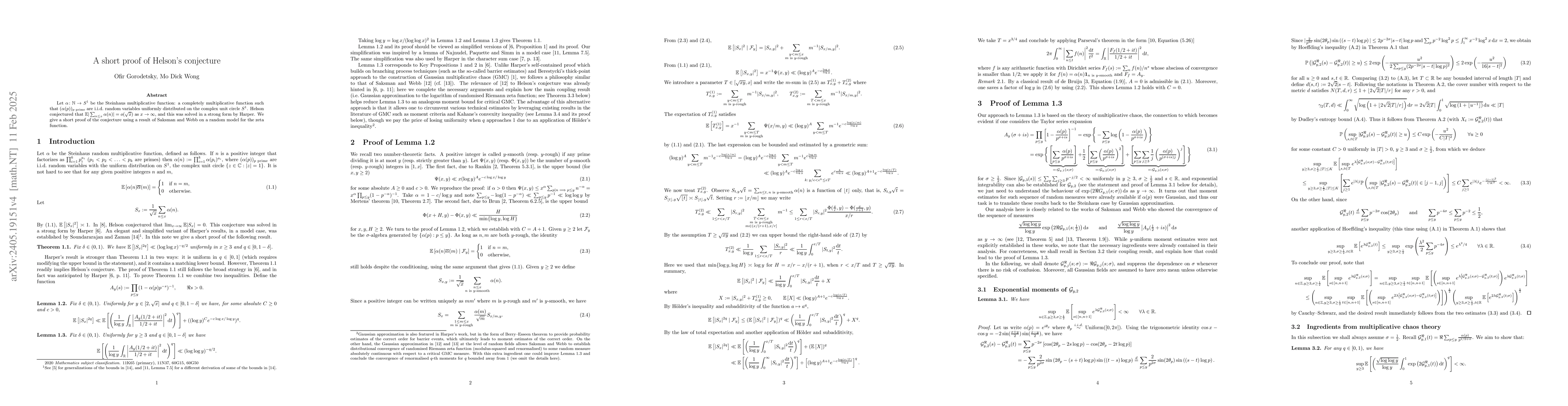 Thumbnail for A short proof of Helson's conjecture