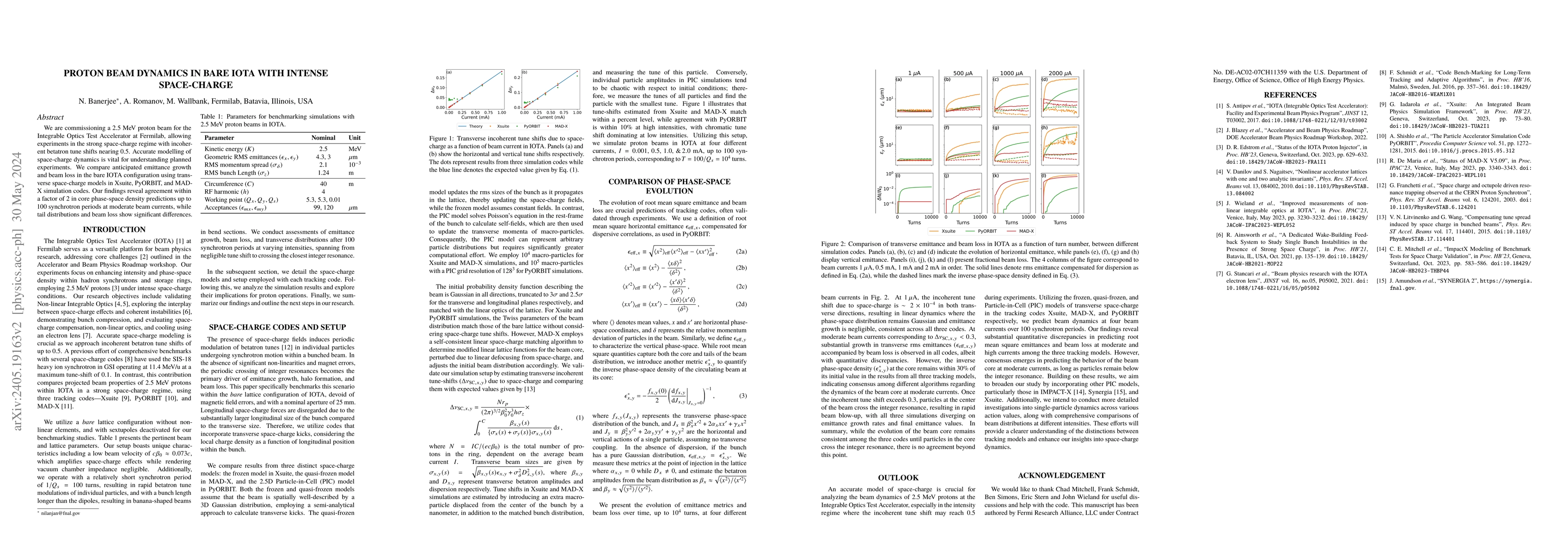 Thumbnail for Proton beam dynamics in bare IOTA with intense space-charge