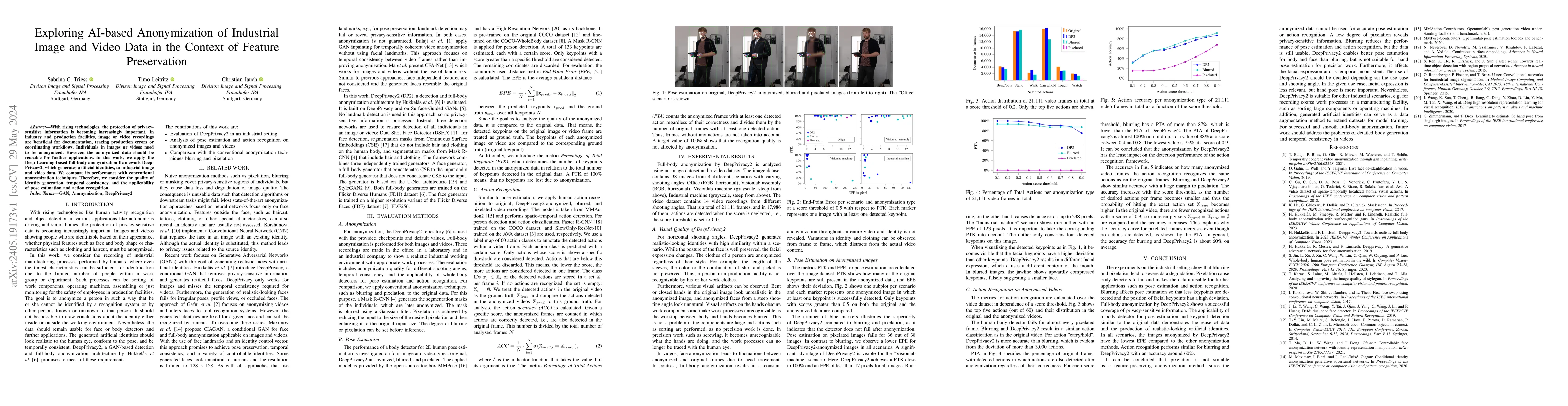 Thumbnail for Exploring AI-based Anonymization of Industrial Image and Video Data in
  the Context of Feature Preservation