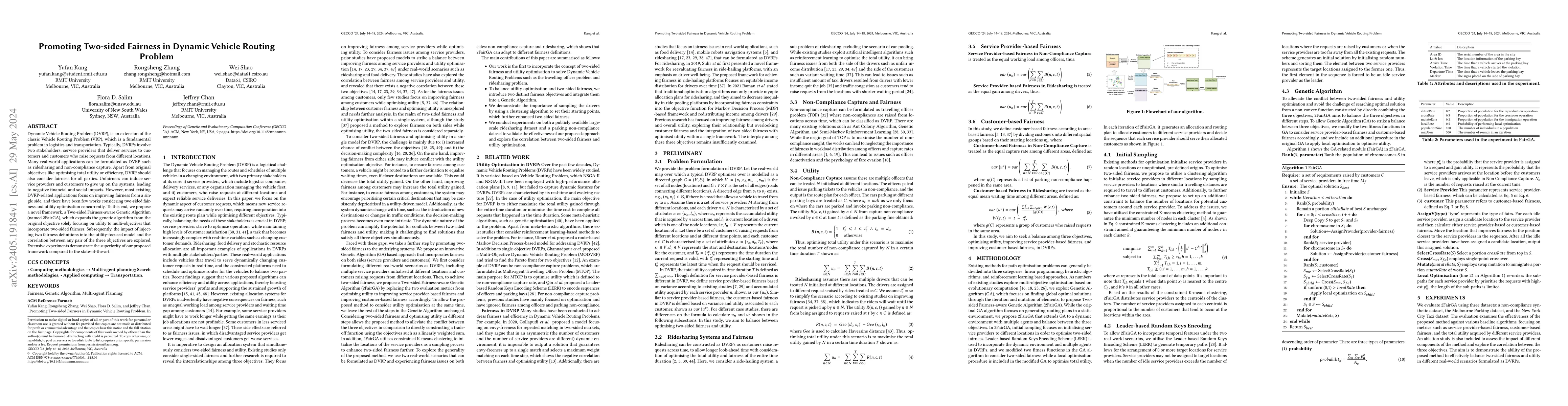 Thumbnail for Promoting Two-sided Fairness in Dynamic Vehicle Routing Problem