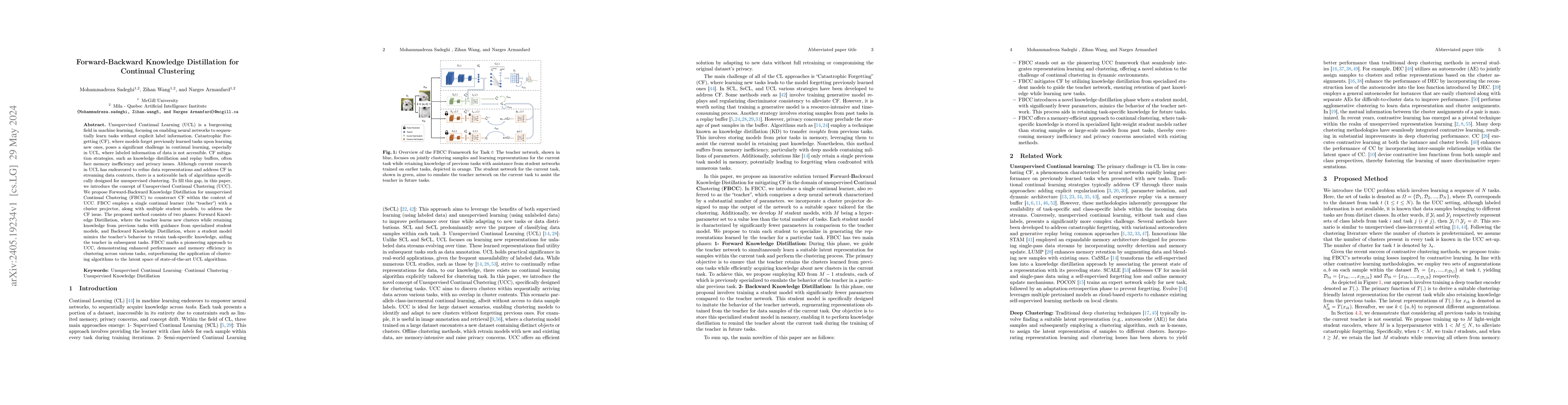 Thumbnail for Forward-Backward Knowledge Distillation for Continual Clustering