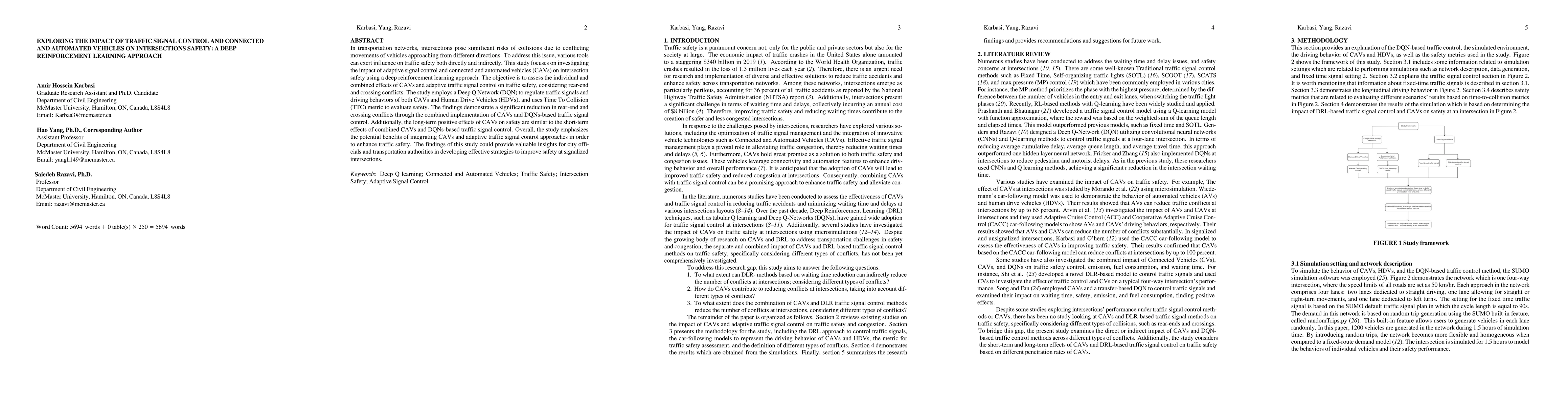 Thumbnail for Exploring the impact of traffic signal control and connected and
  automated vehicles on intersections safety: A deep reinforcement learning
  approach