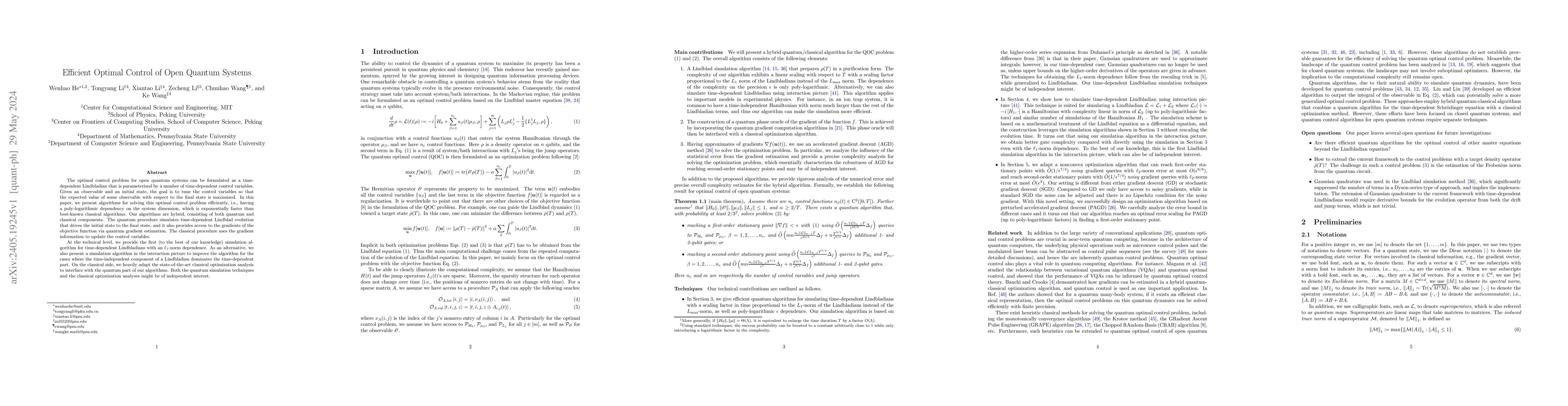 Thumbnail for Efficient Optimal Control of Open Quantum Systems