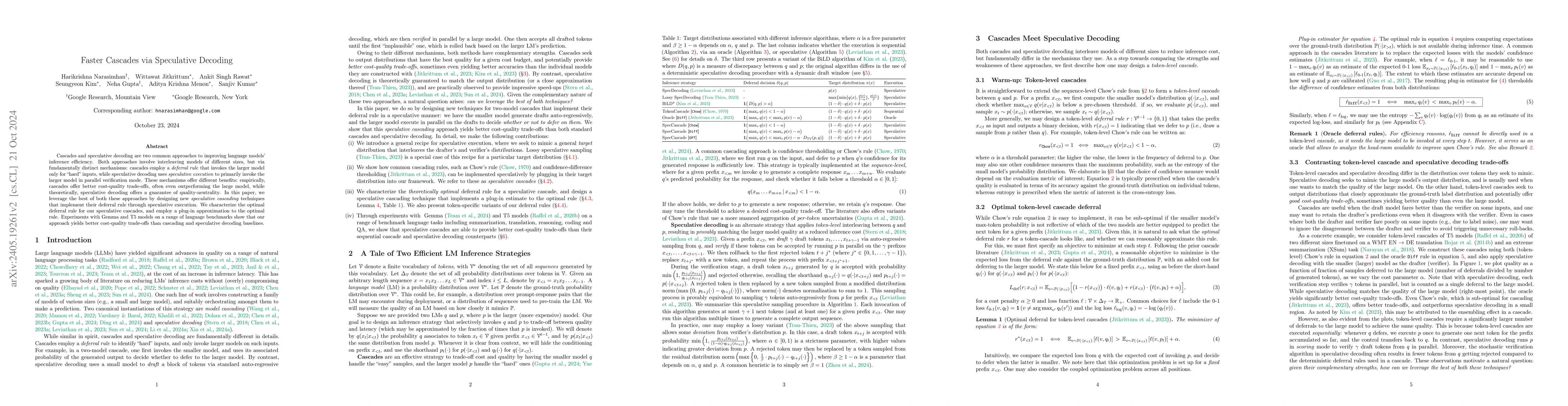 Thumbnail for Faster Cascades via Speculative Decoding