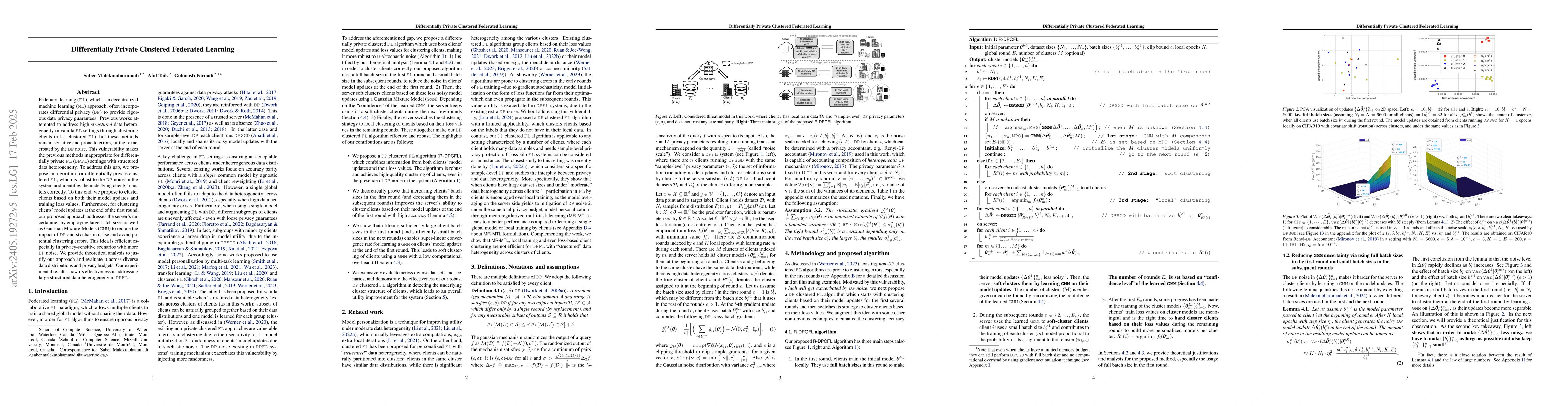 Thumbnail for Mitigating Disparate Impact of Differential Privacy in Federated
  Learning through Robust Clustering
