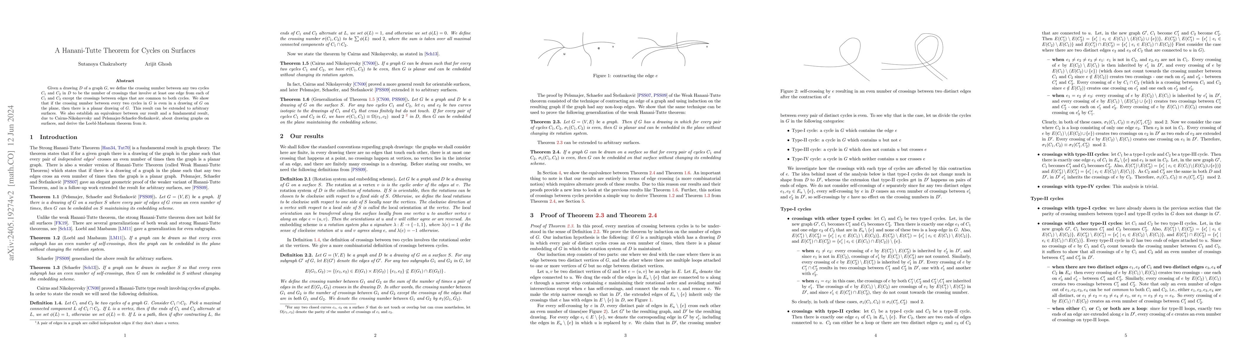 Thumbnail for A Hanani-Tutte Theorem for Cycles