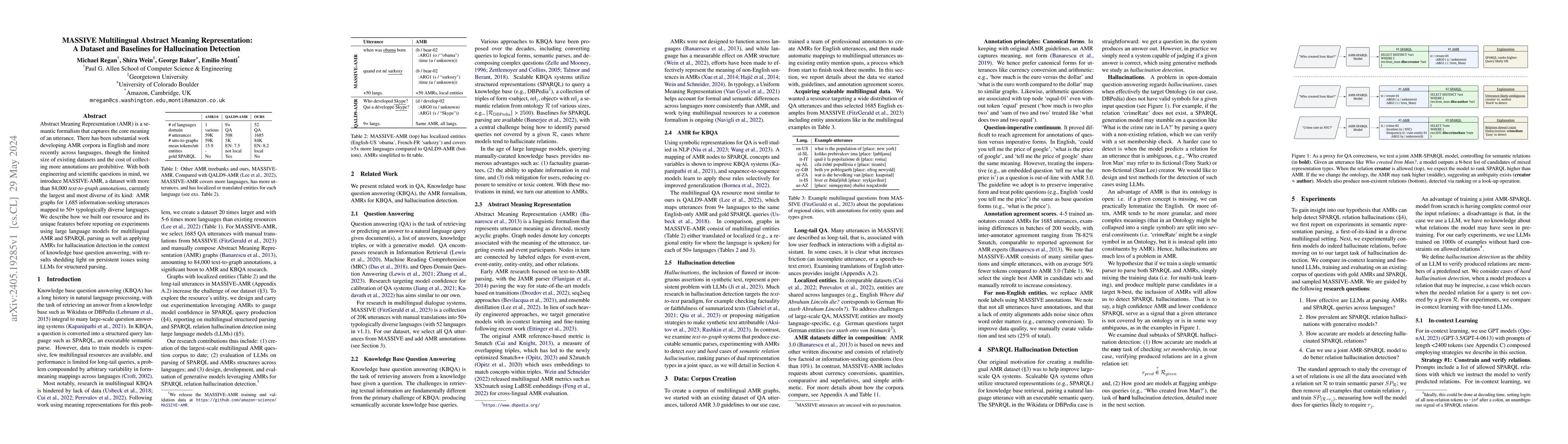Thumbnail for MASSIVE Multilingual Abstract Meaning Representation: A Dataset and
  Baselines for Hallucination Detection