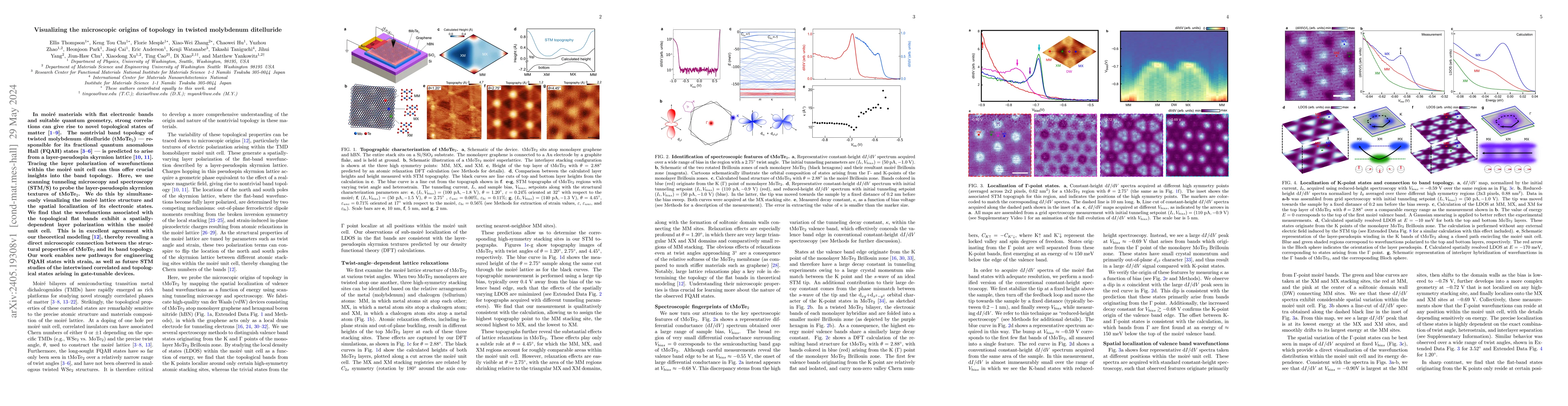 Thumbnail for Visualizing the microscopic origins of topology in twisted molybdenum
  ditelluride