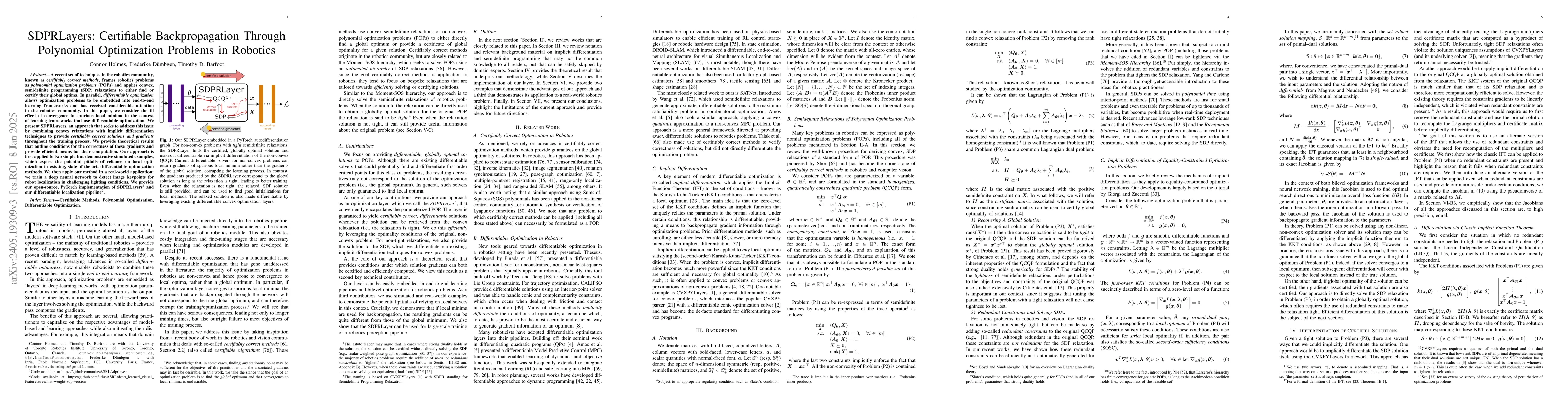 Thumbnail for SDPRLayers: Certifiable Backpropagation Through Polynomial Optimization
  Problems in Robotics
