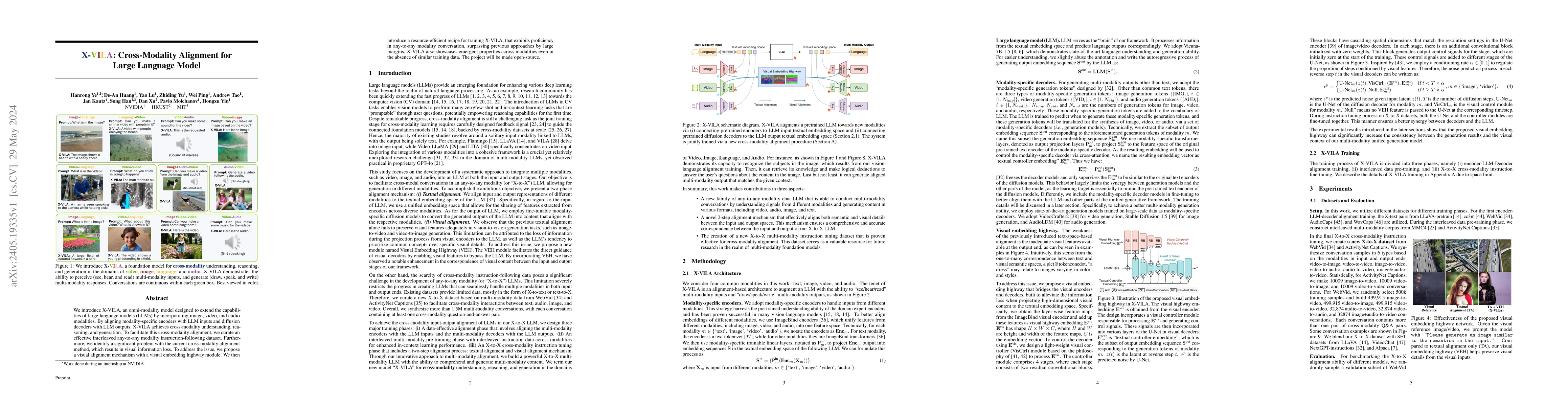 Thumbnail for X-VILA: Cross-Modality Alignment for Large Language Model