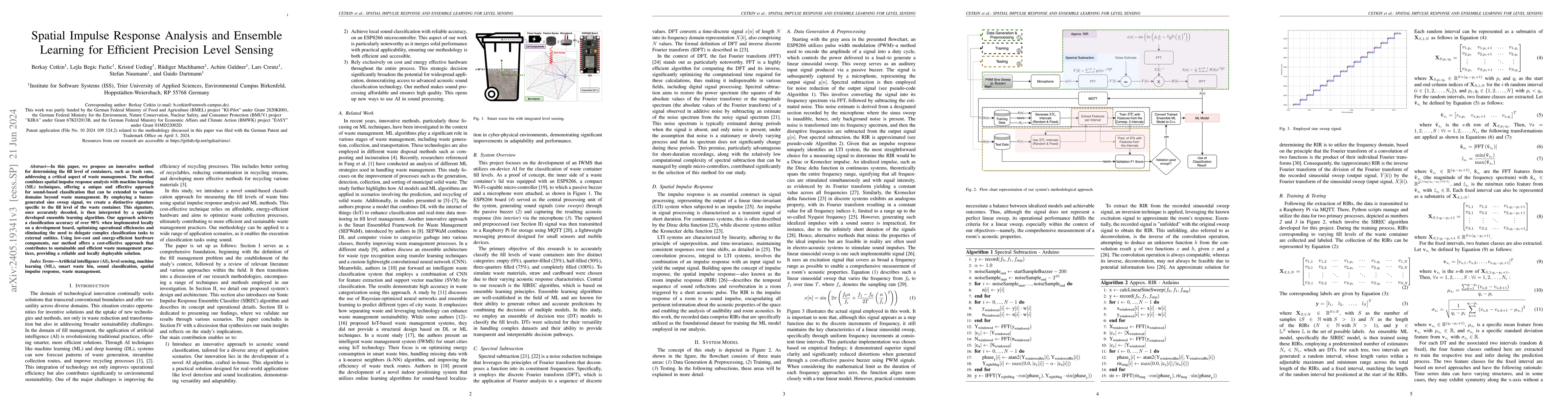 Thumbnail for Spatial Impulse Response Analysis and Ensemble Learning for Efficient
  Precision Level Sensing