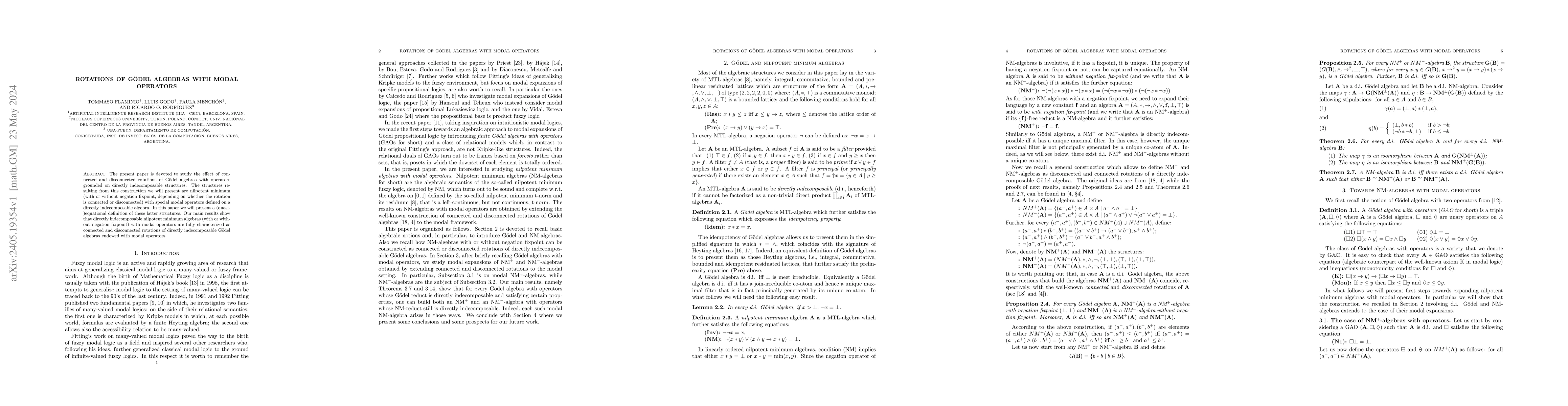 Thumbnail for Rotations of G\"odel algebras with modal operators