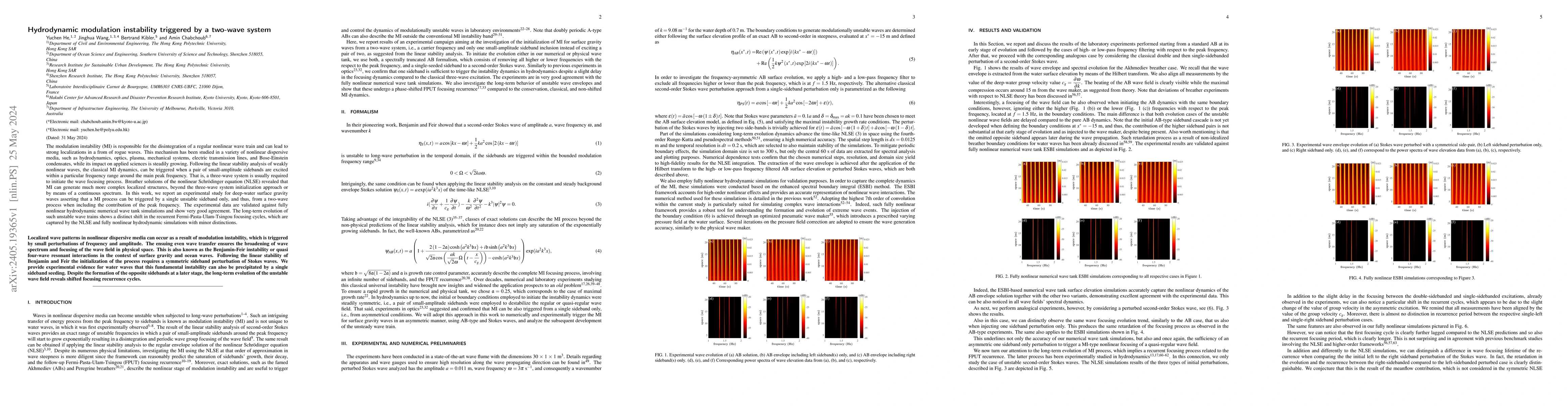 Thumbnail for Hydrodynamic modulation instability triggered by a two-wave system