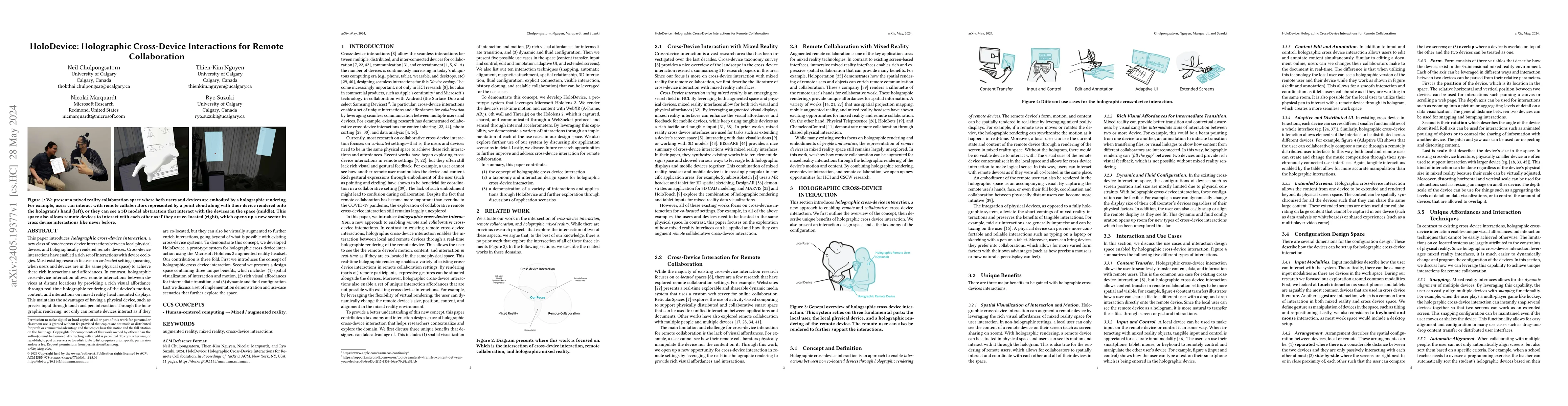 Thumbnail for HoloDevice: Holographic Cross-Device Interactions for Remote
  Collaboration