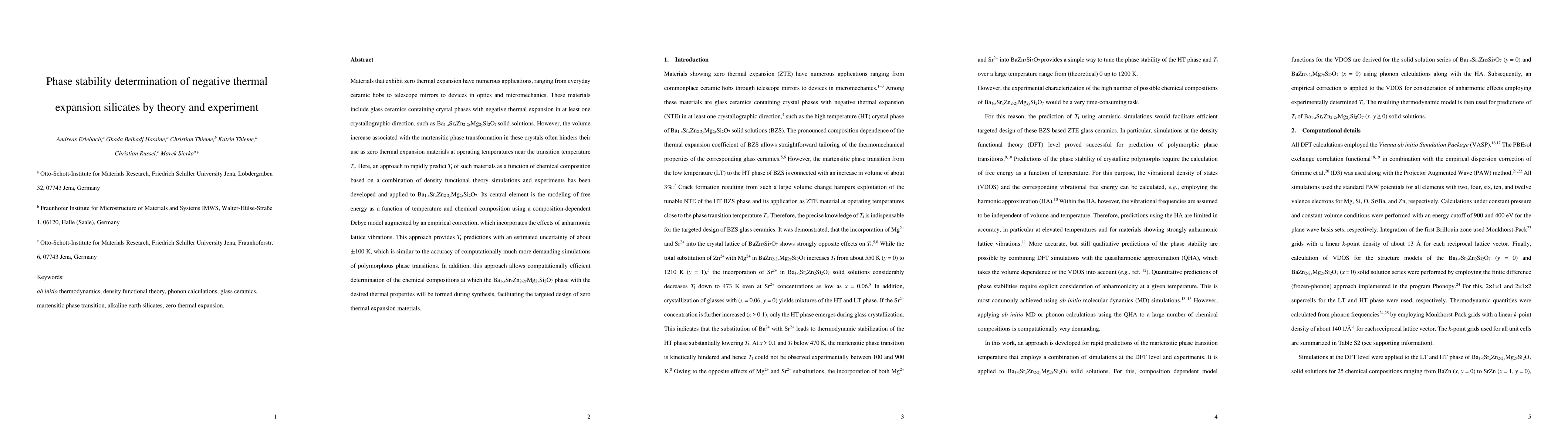 Thumbnail for Phase stability determination of negative thermal expansion silicates by
  theory and experiment