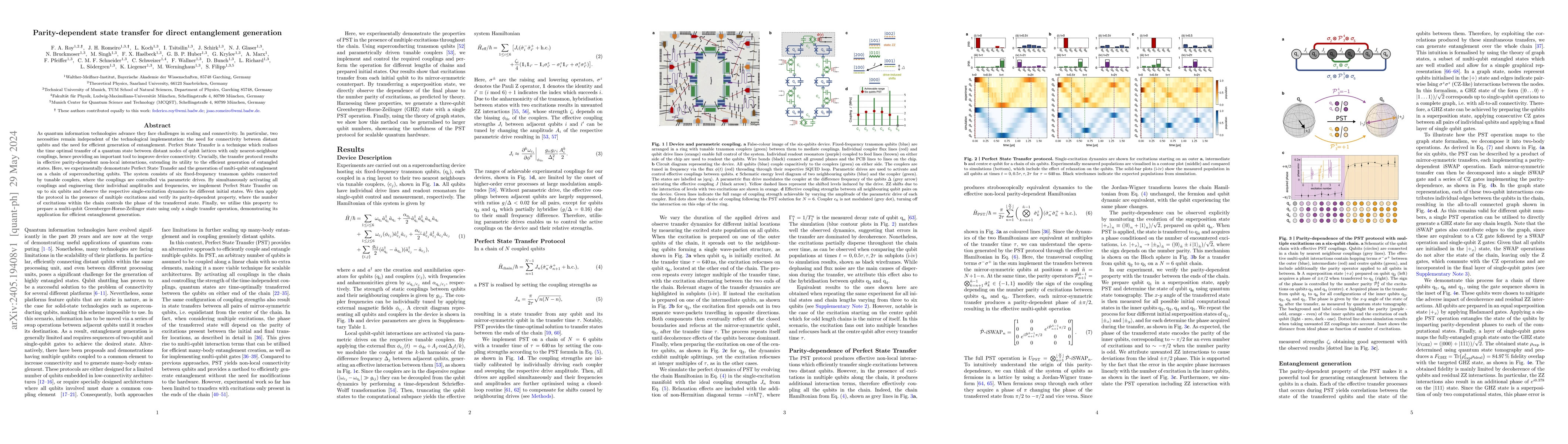 Thumbnail for Parity-dependent state transfer for direct entanglement generation
