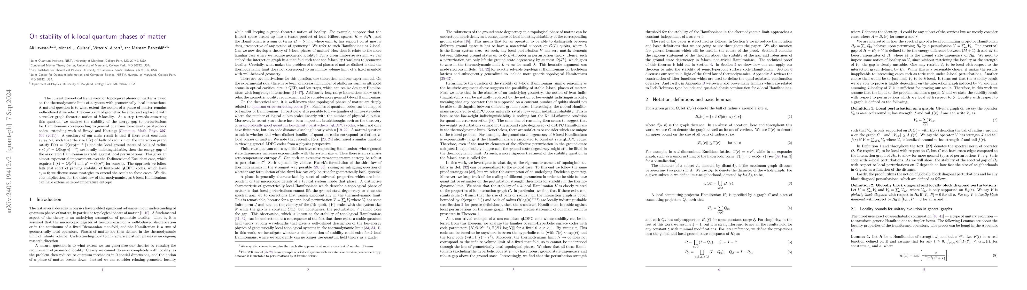 Thumbnail for On stability of k-local quantum phases of matter