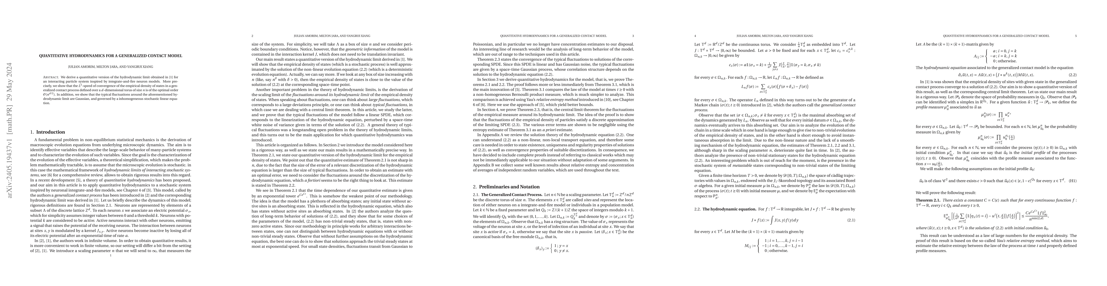 Thumbnail for Quantitative hydrodynamics for a generalized contact model