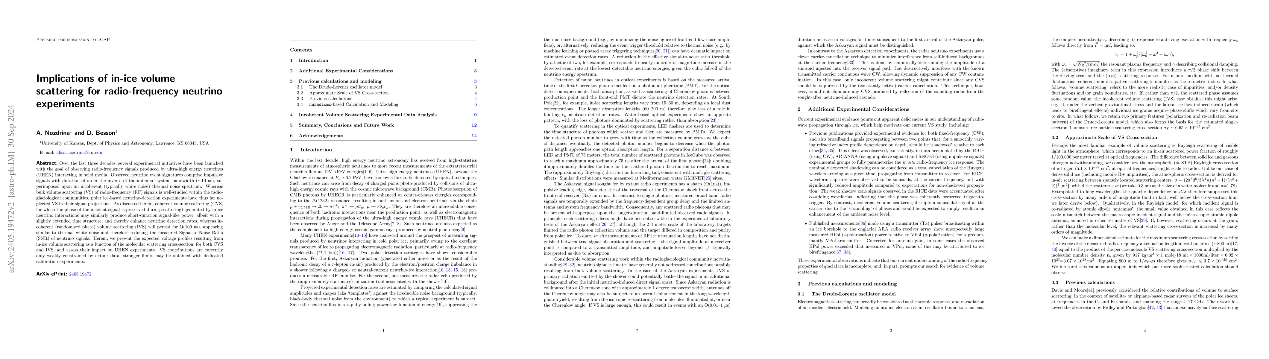 Thumbnail for Implications of in-ice volume scattering for radio-frequency neutrino
  experiments