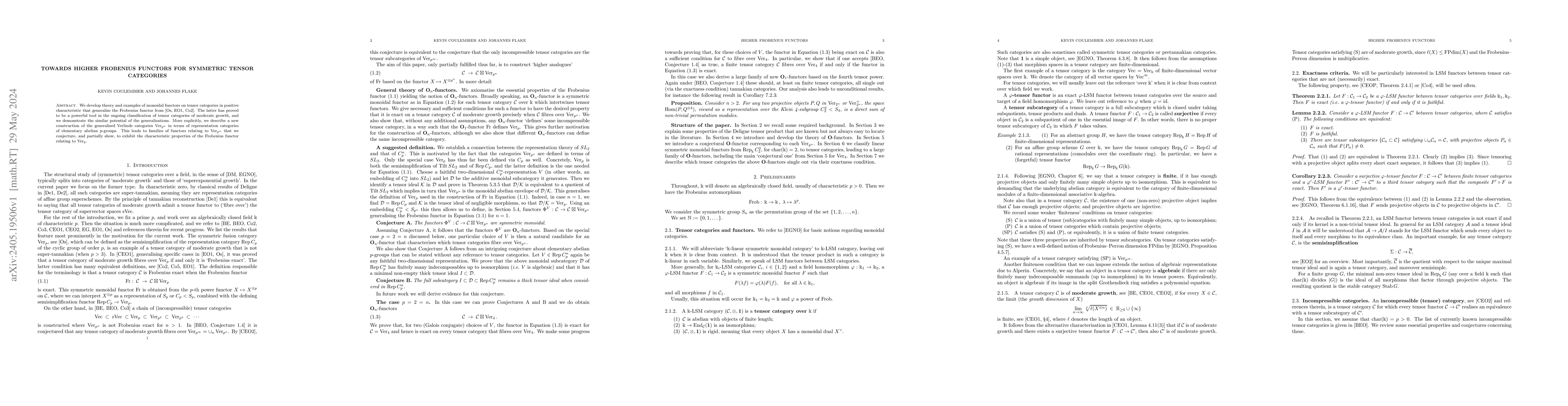 Thumbnail for Towards higher Frobenius functors for symmetric tensor categories