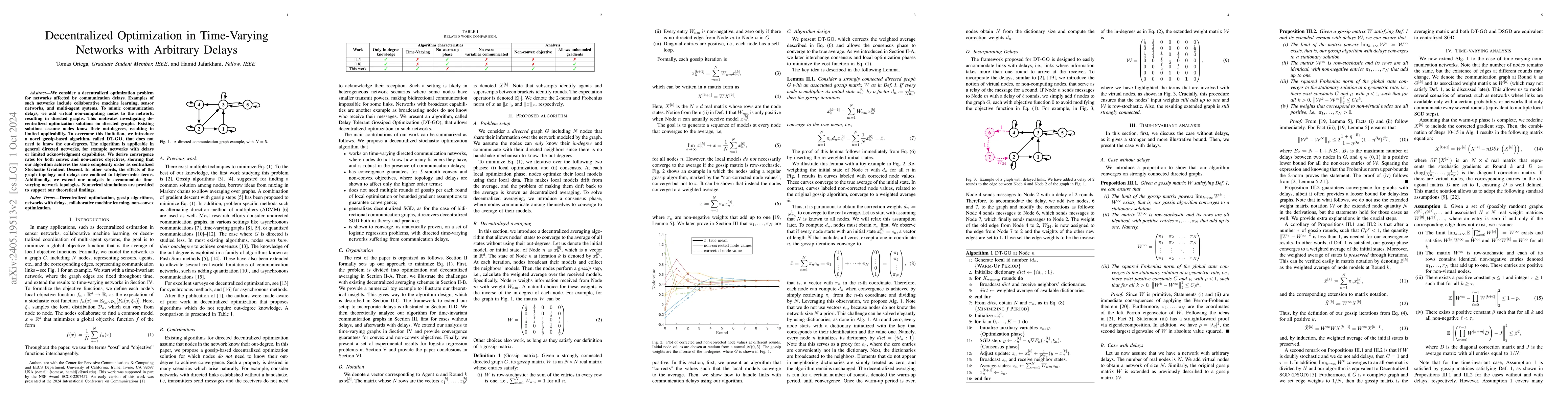Thumbnail for Decentralized Optimization in Time-Varying Networks with Arbitrary
  Delays