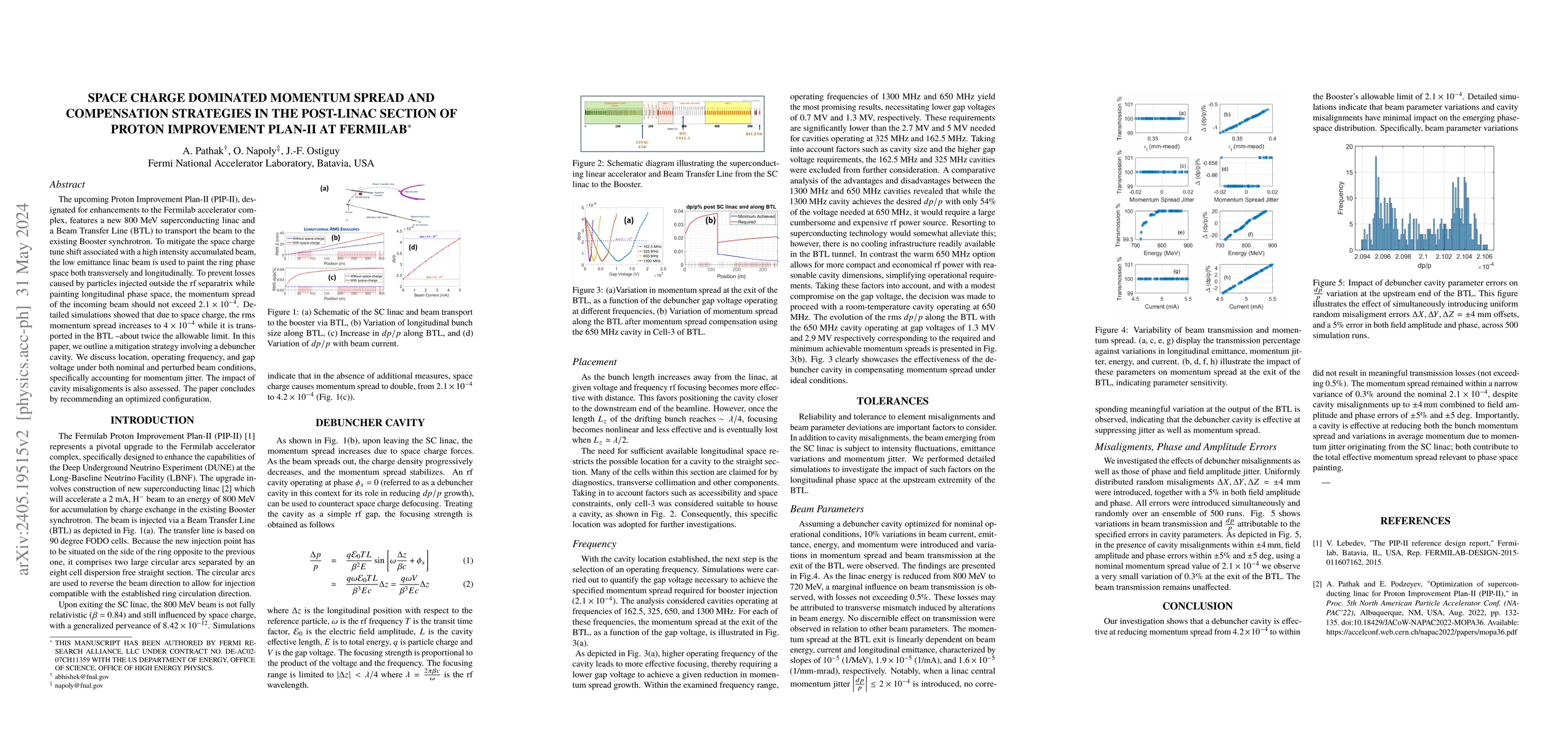 Thumbnail for Space charge dominated momentum spread and compensation strategies in
  the post-linac section of Proton Improvement Plan-II at Fermilab