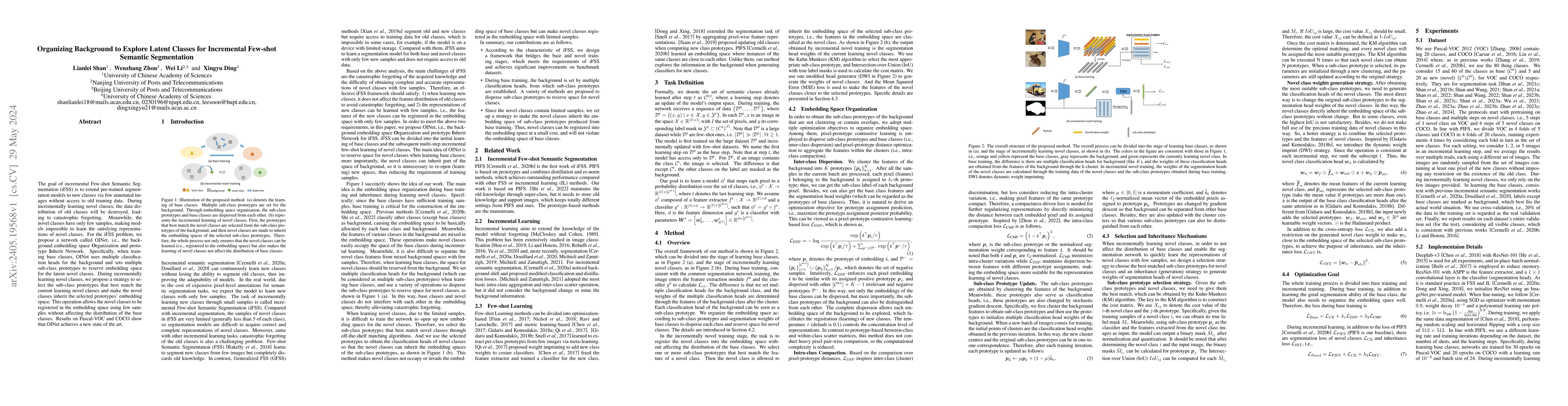 Thumbnail for Organizing Background to Explore Latent Classes for Incremental Few-shot
  Semantic Segmentation