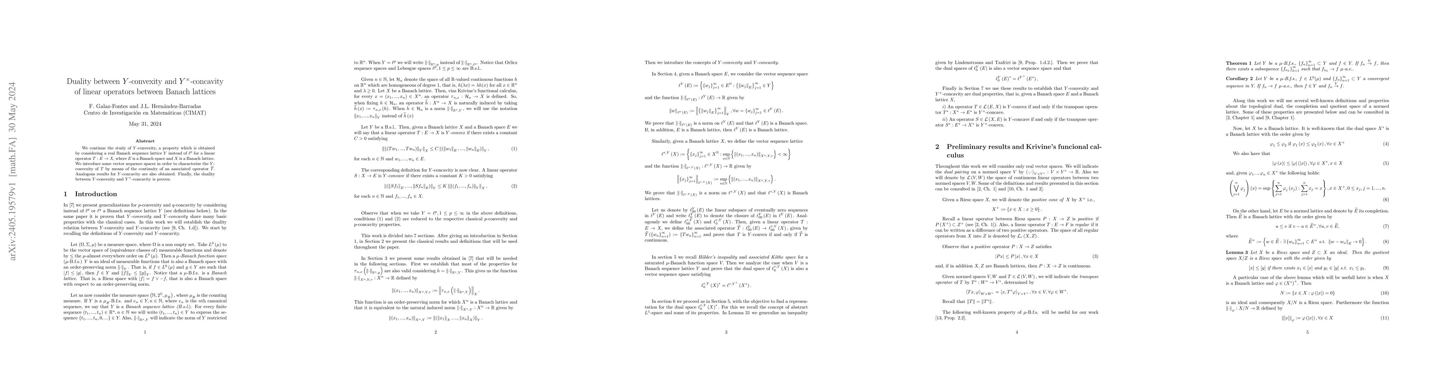 Thumbnail for Duality between Y-convexity and $Y^{\times}$-concavity of linear
  operators between Banach lattices