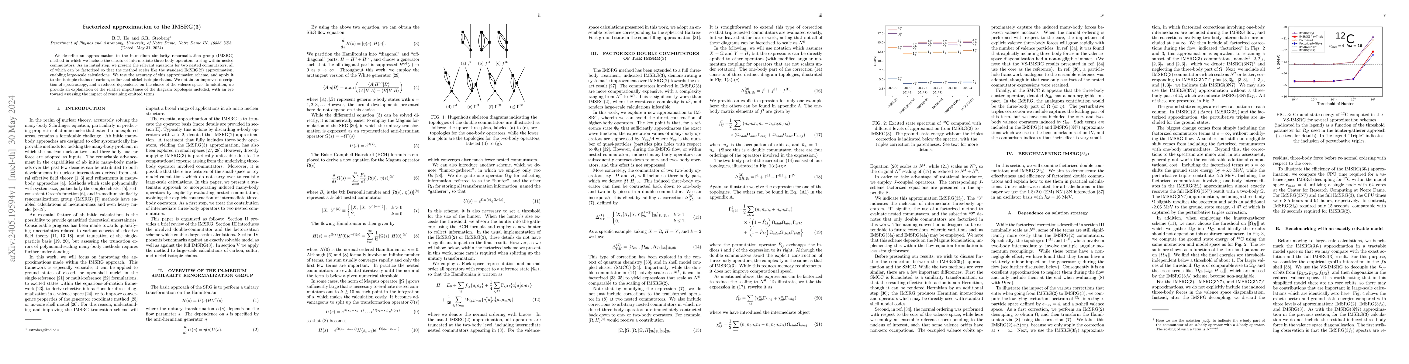 Thumbnail for Factorized Approximation to the IMSRG(3)