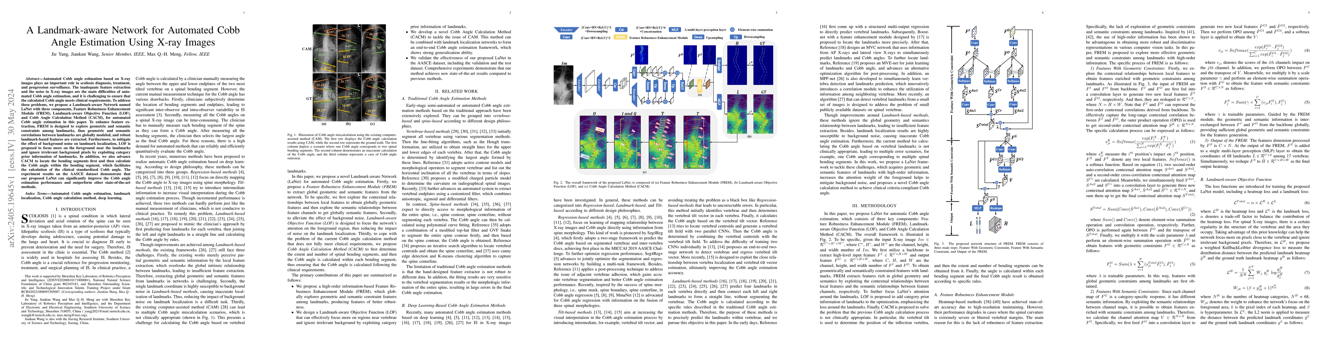 Thumbnail for A Landmark-aware Network for Automated Cobb Angle Estimation Using X-ray
  Images
