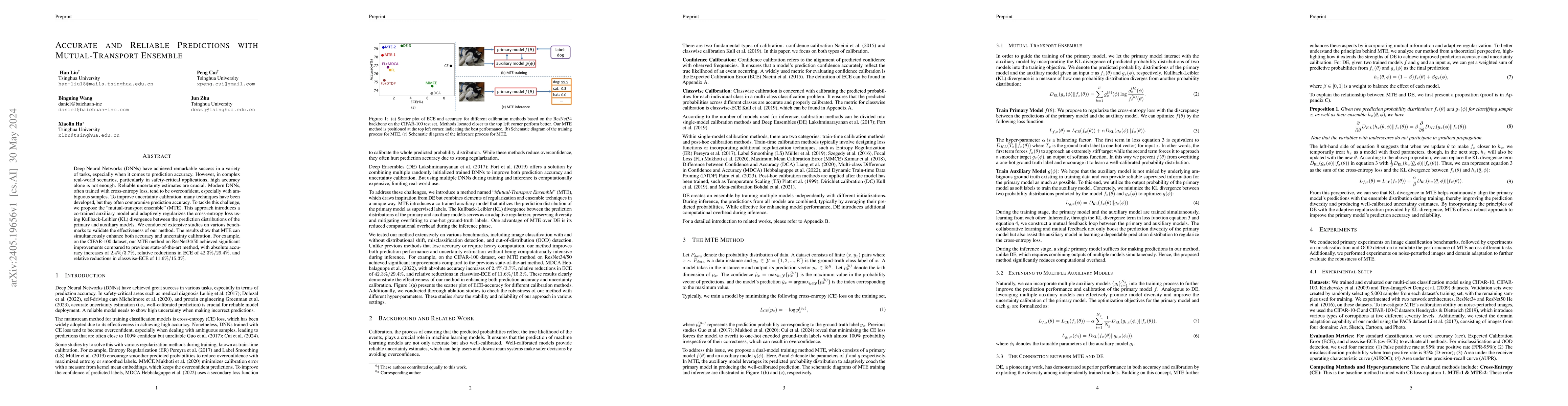 Thumbnail for Accurate and Reliable Predictions with Mutual-Transport Ensemble